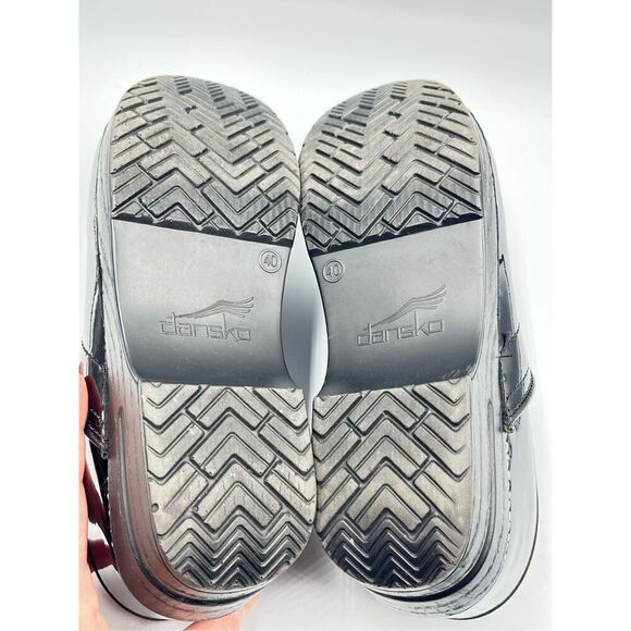 Dansko Professional Clog Black Patent Leather Size 40 WIDE Healthcare Restaurant - Picture 10 of 13